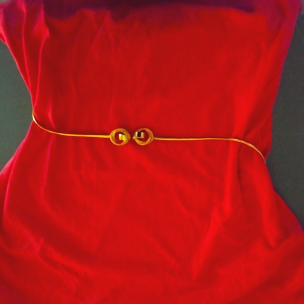 Vtg Goldtone Stretchy Belt